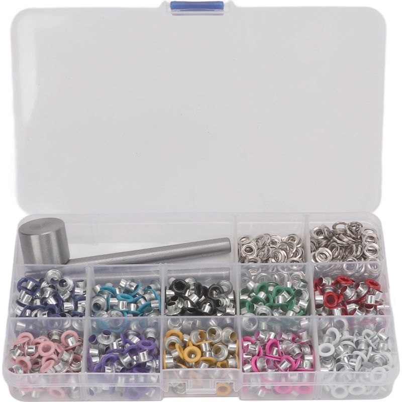 4-mm-ösen-set In Verschiedenen Farben, Diy-dekorationswerkzeug Mit Transparenter Aufbewahrungsbox, Ösen Für Hosen Und Hüte