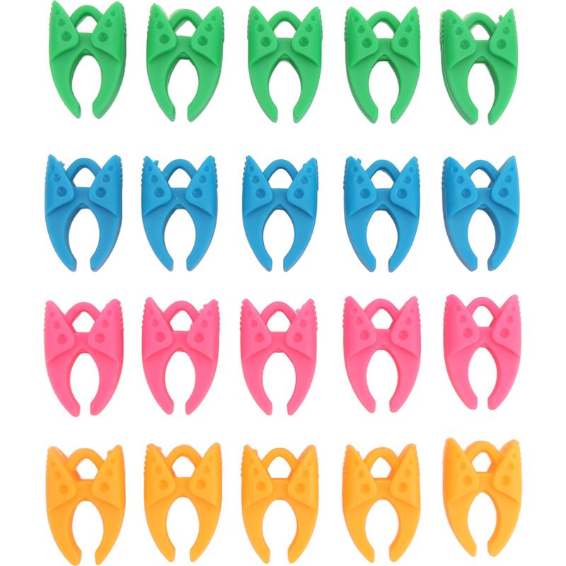 Set Mit 20 Silikon-anti-wicklungsclips Für Näh- Und Stickspulen, Garnrollenhalter, 4 Farben