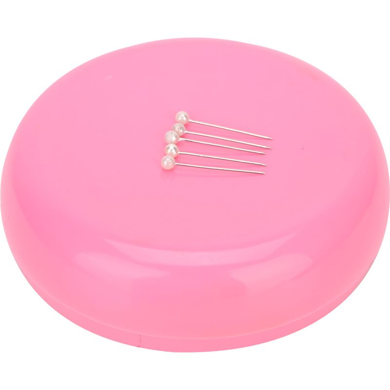 Rundes Magnetisches Nadelkissen, Aufbewahrungsbox Für Nähnadeln, Haushaltsartikel, Rosa