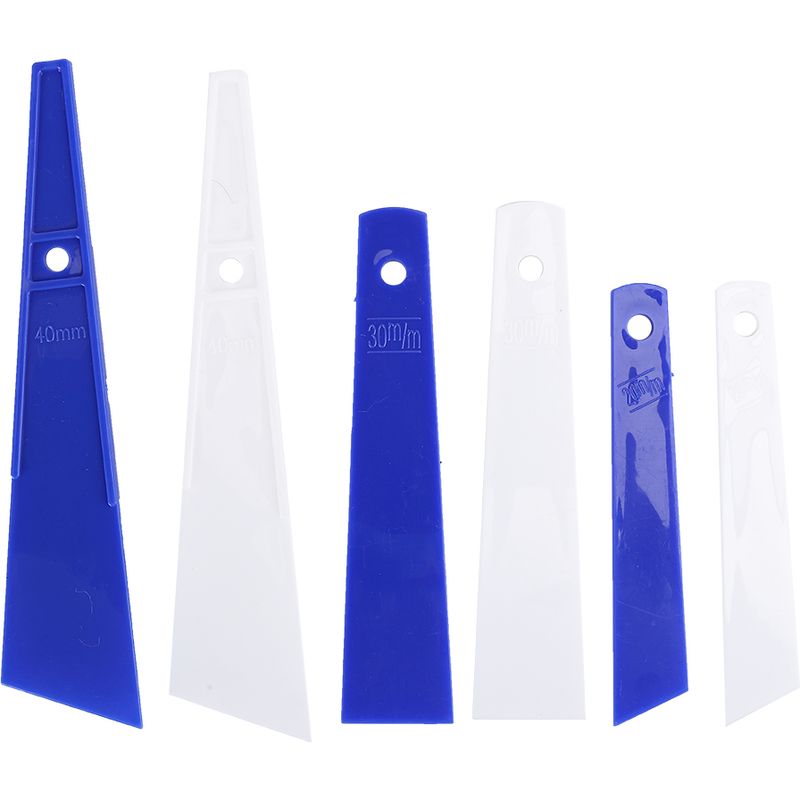 Set Mit 6 Kunststoffspateln Für Klebstoff, Glättungswerkzeuge Für Lederarbeiten, Handgefertigtes Nähzubehör.