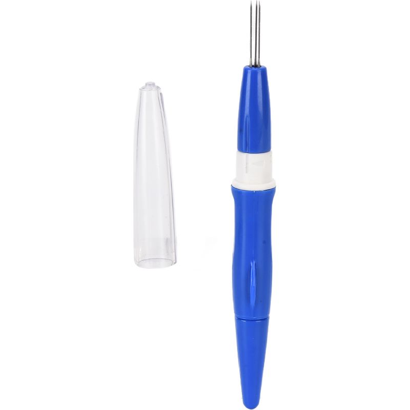 3er-set Filznadeln Mit Ergonomischen Griffen Für Bequemen Und Sicheren Halt, Diy-set Für Zuhause, Blau