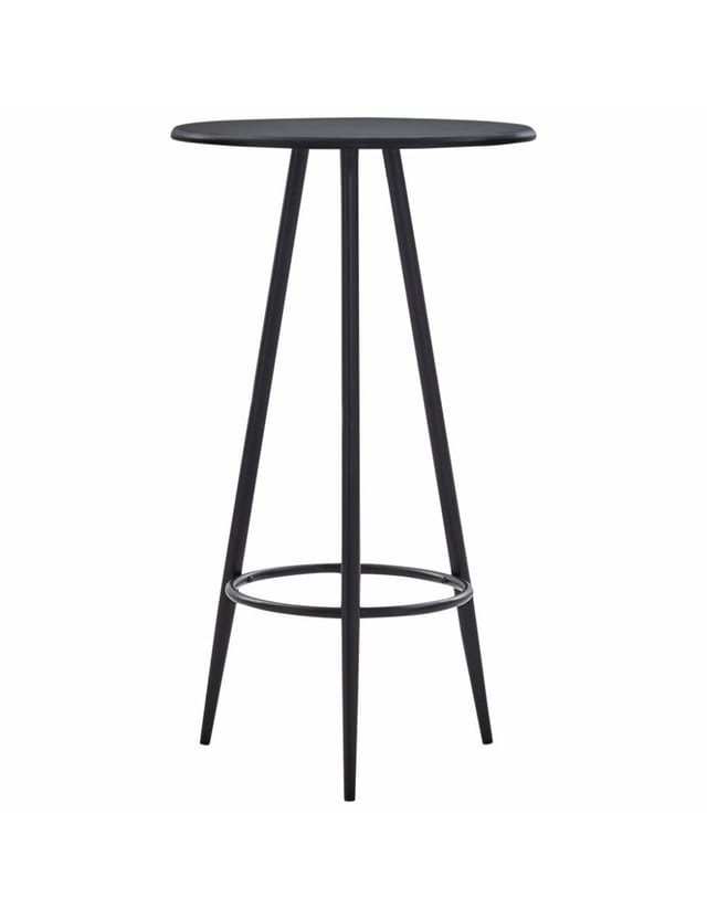 vidaXL Bartisch Schwarz 60x107,5 cm MDF 281543