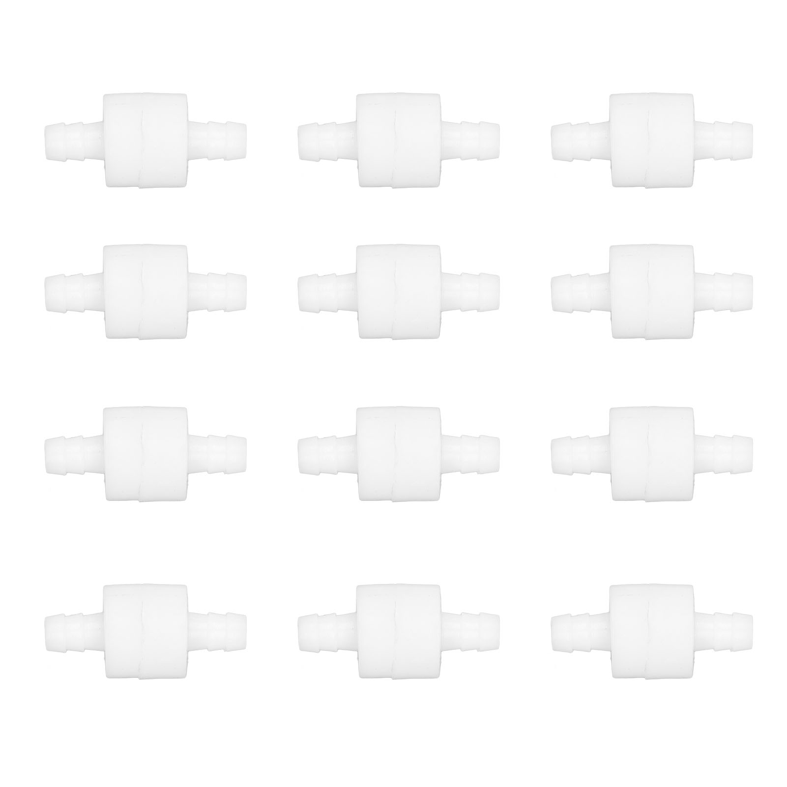Pe-rückschlagventil, 12 Stück, Hochtemperaturbeständig, Korrosionsbeständig, Federbelastet, Für Industrielle Zwecke, 8 Mm / 0,31 Zoll (weiß).