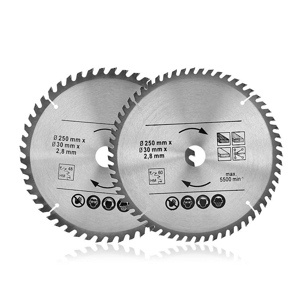 X 250 Mm Kreissägeblätter – Hartmetall 30 Mm Bohrung 48t/60t