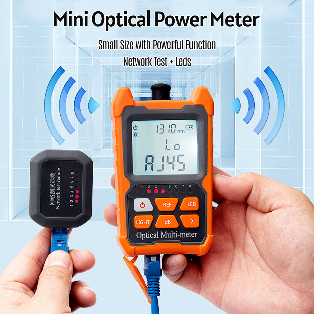 Mini-tragbarer Optischer Leistungsmesser, Led-beleuchtung, Hochpräzisions-testgeräte Für Glasfasernetzwerkkabel.