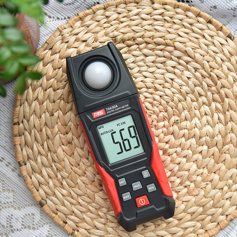 Digitales Beleuchtungsstärkemessgerät Von Tasi Mit Aufnahmefunktion, Lcd-bildschirm, Messbereich Von 0 Bis 200.000, Flexibler Sensortester Für Die Pflanzenfotografie Im Innen- Und Außenbereich.