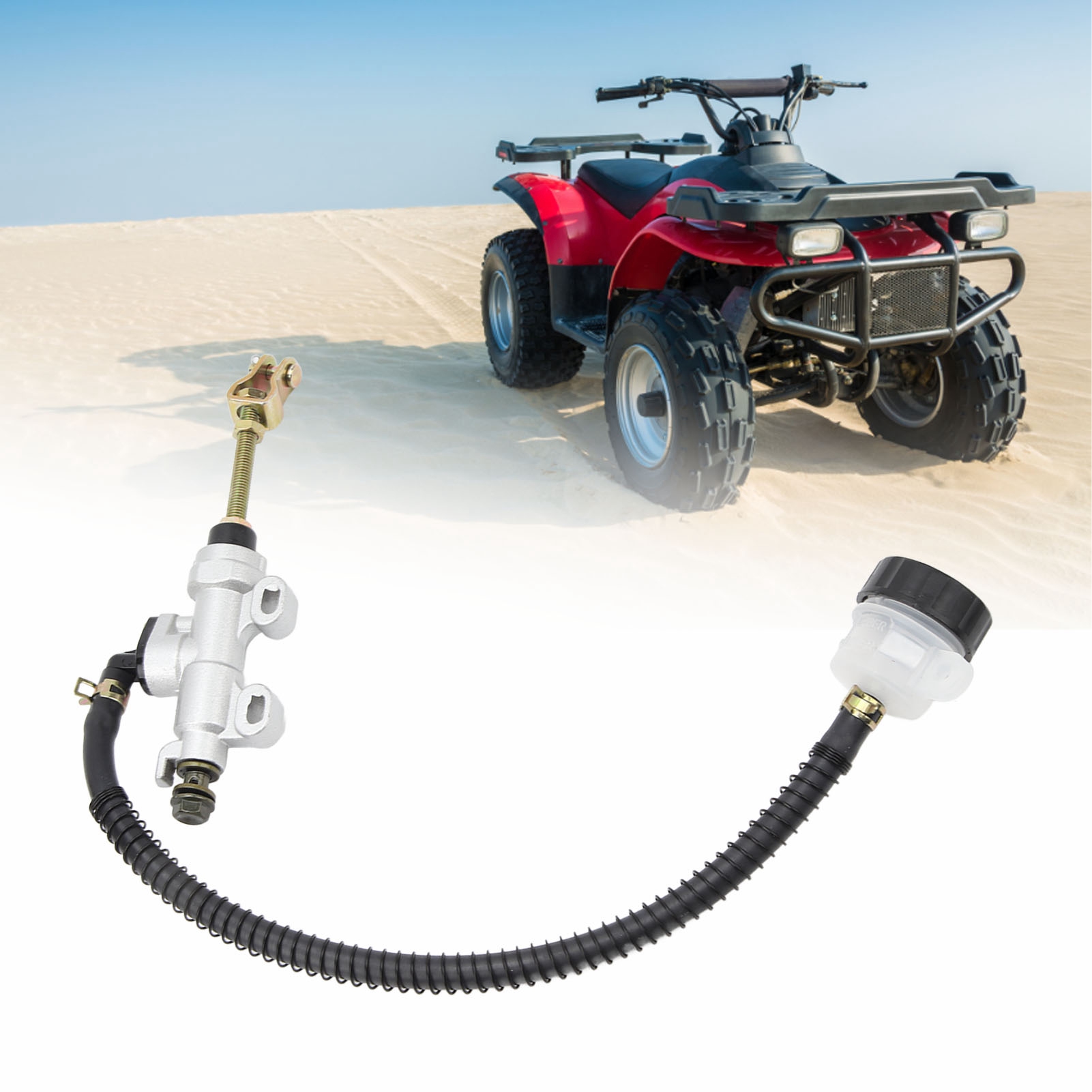 Bremsflüssigkeitsbehälter Für Den Hinteren Hauptbremszylinder – Silber Für Motorrad/dirtbike/atv