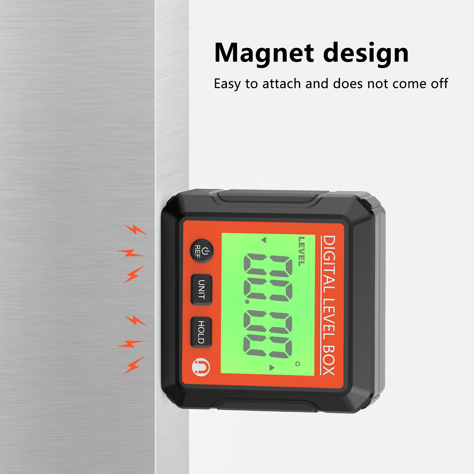 3-in-1 Magnetischer Neigungsmesser, Vielseitiger Digitaler Nivellier- Und Winkeldetektor, 4x90° Neigungsmesser, Lcd-anzeige, Neigungsmesser, Umschaltbare Einheit.