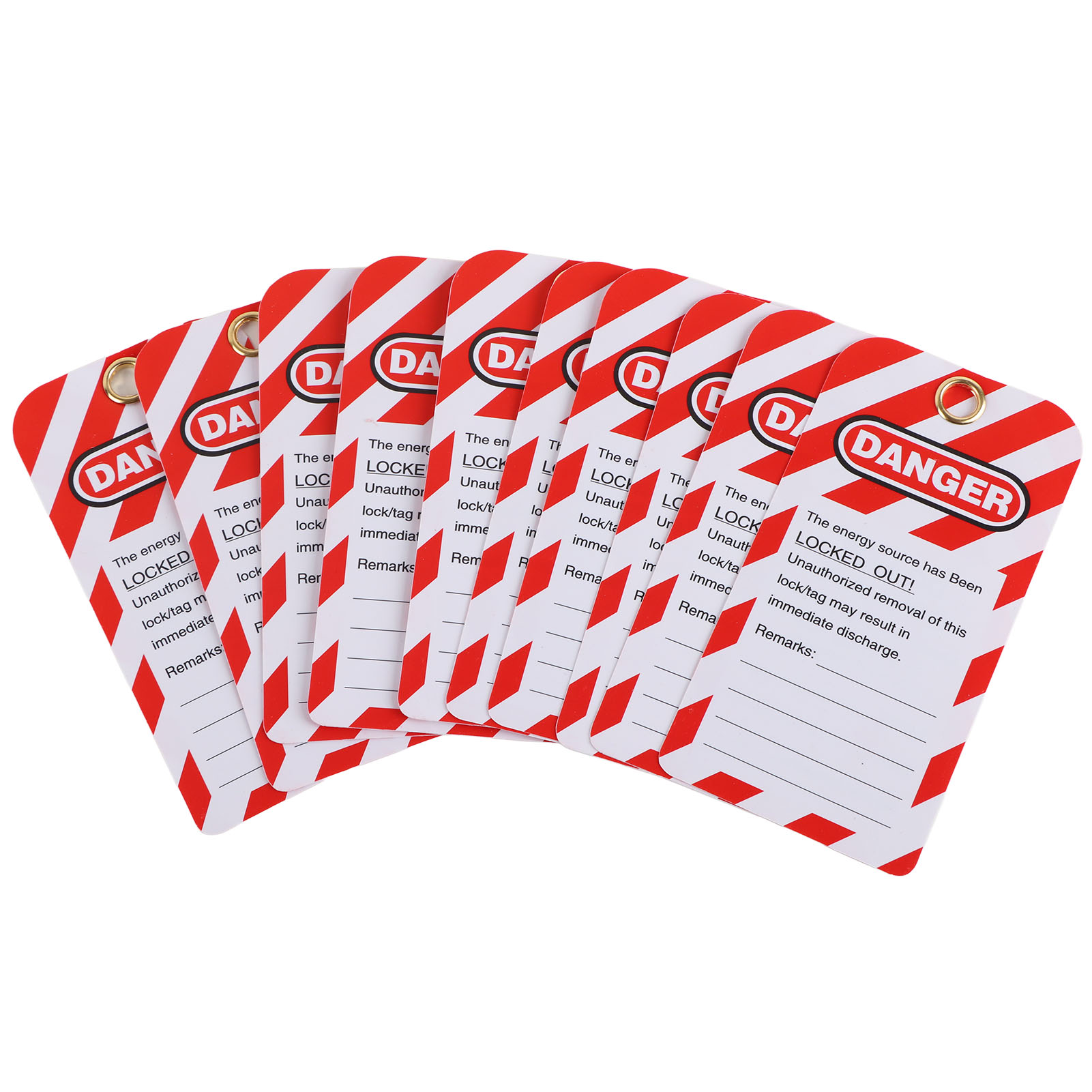 10 Pvc-etiketten – Gefahren-sicherheitsverriegelung Für Geräte