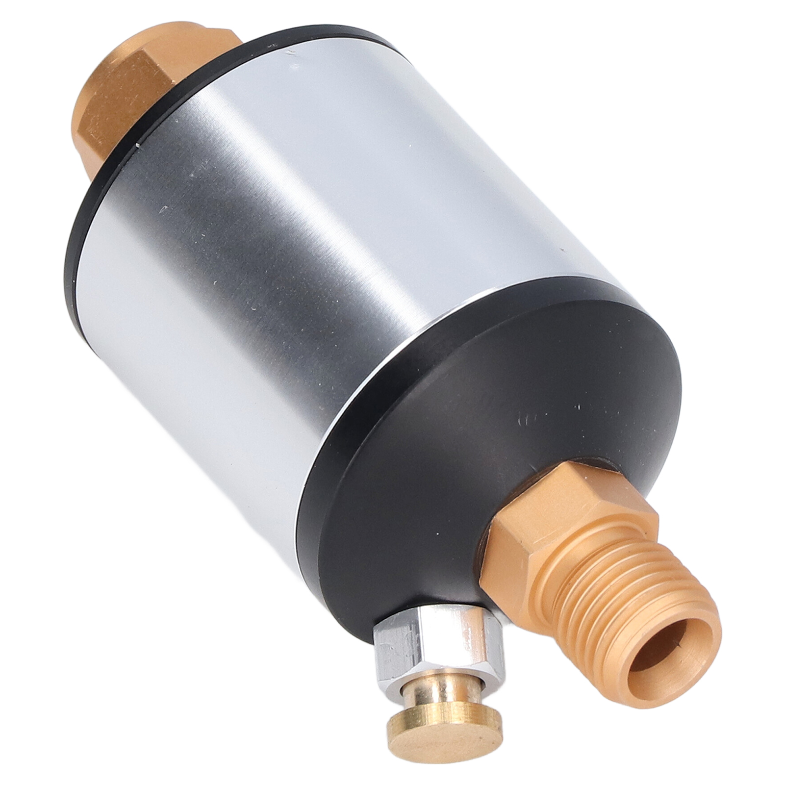 Mini-inline-luftfilter, Öl- Und Wasserabscheider Aus Aluminium Für Druckluftwerkzeuge, 1/4 Zoll Npt-einlass Und -auslass.