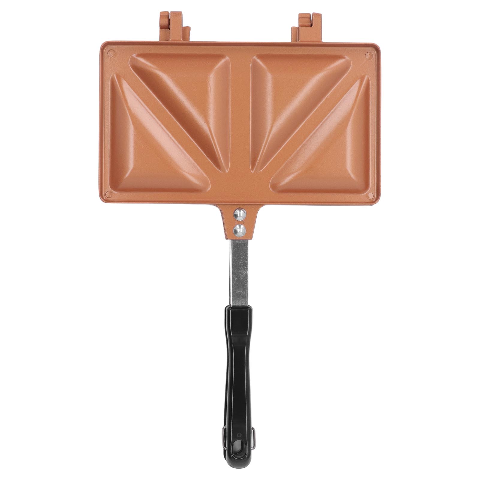 Sandwichmaker Aus Aluminium, Hot-dog-toaster, Doppelseitige Kochplatte, Goldfarben.