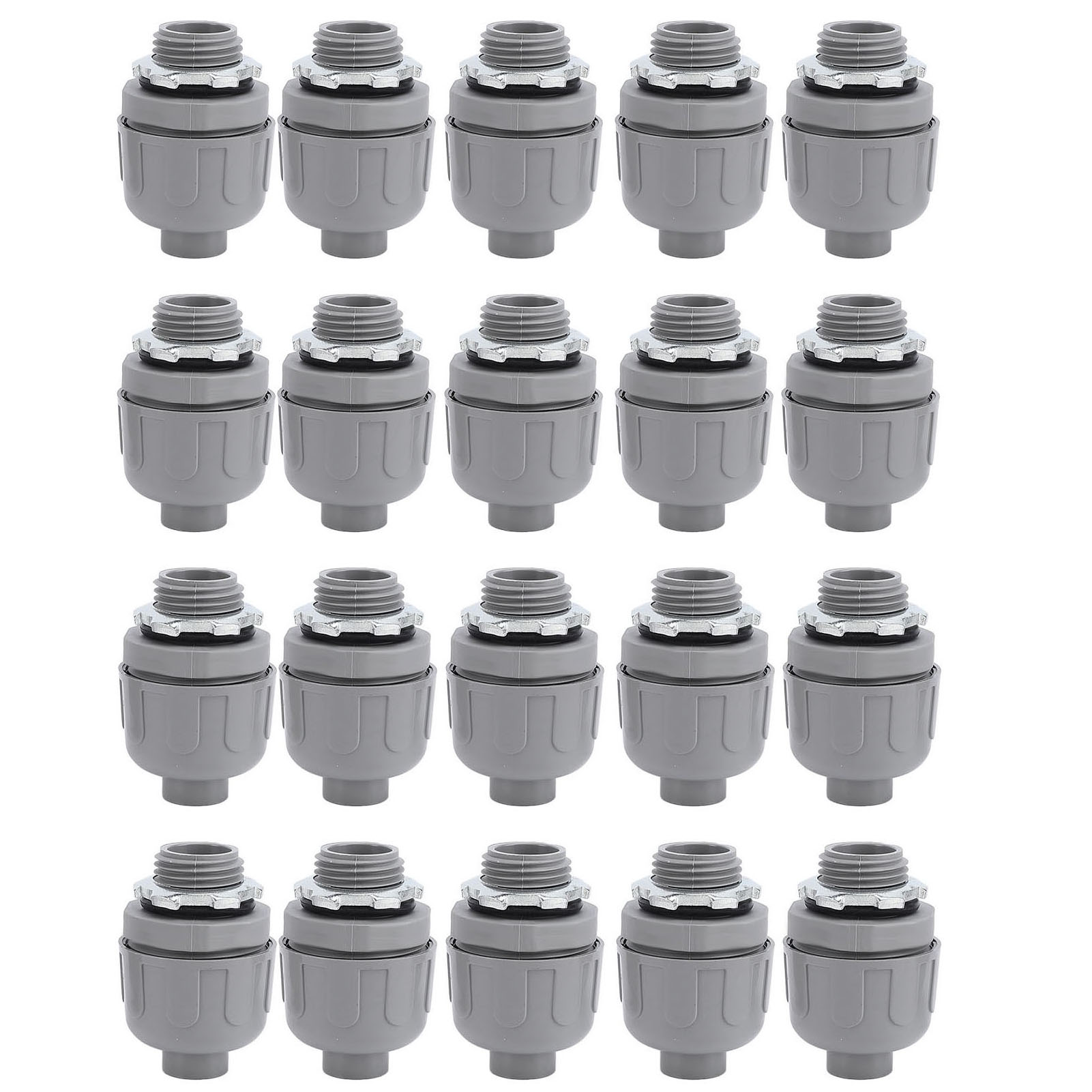 Flüssigkeitsdichter Rohrverbinder, 20 Stück, 1/2 Zoll Npt Nylon 6, Nichtmetallische Fittings.