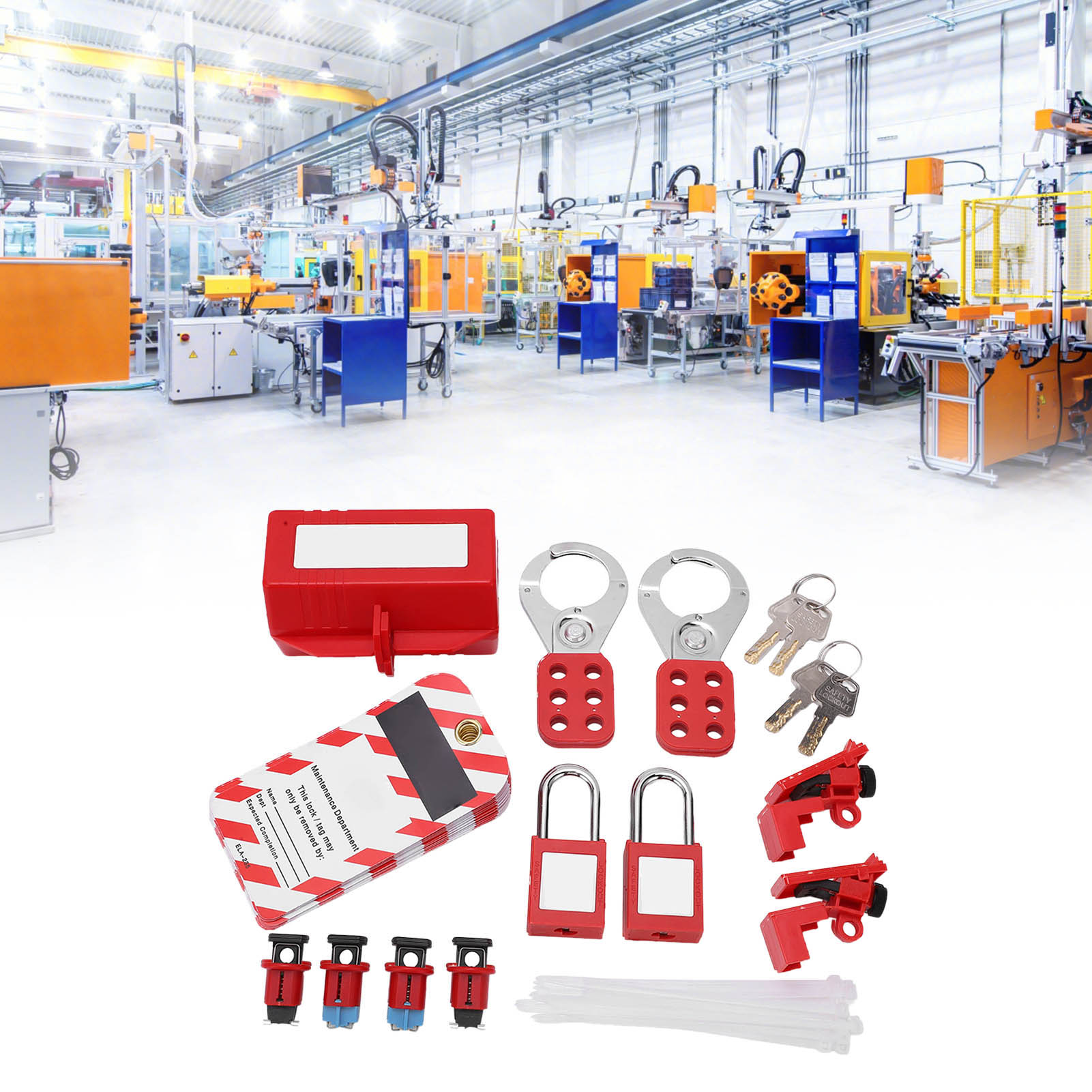 Loto Industrie-verriegelungsset – Vorhängeschlösser Und Riegel Für Chemische Produkte