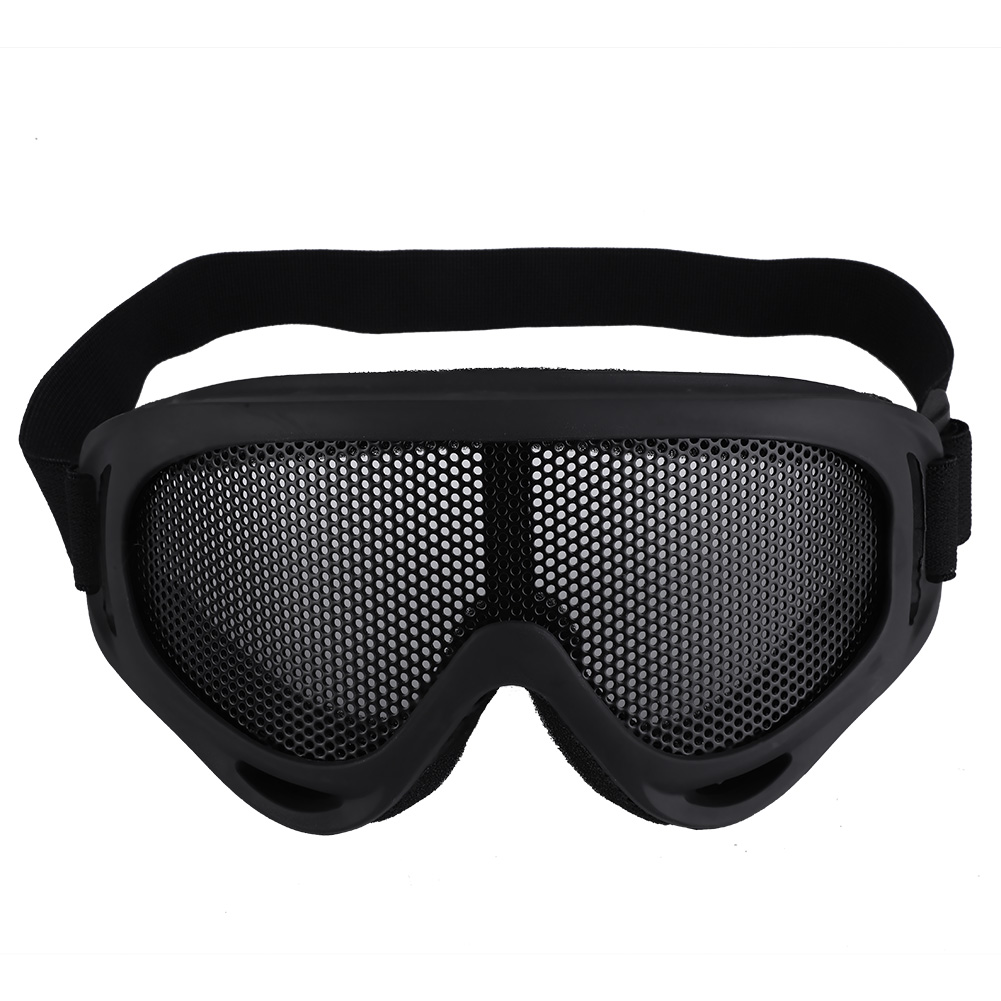 X400 Taktische Schutzbrille Mit Stahlgewebelinse – Schwarz Für Paintball/outdoor-einsatz
