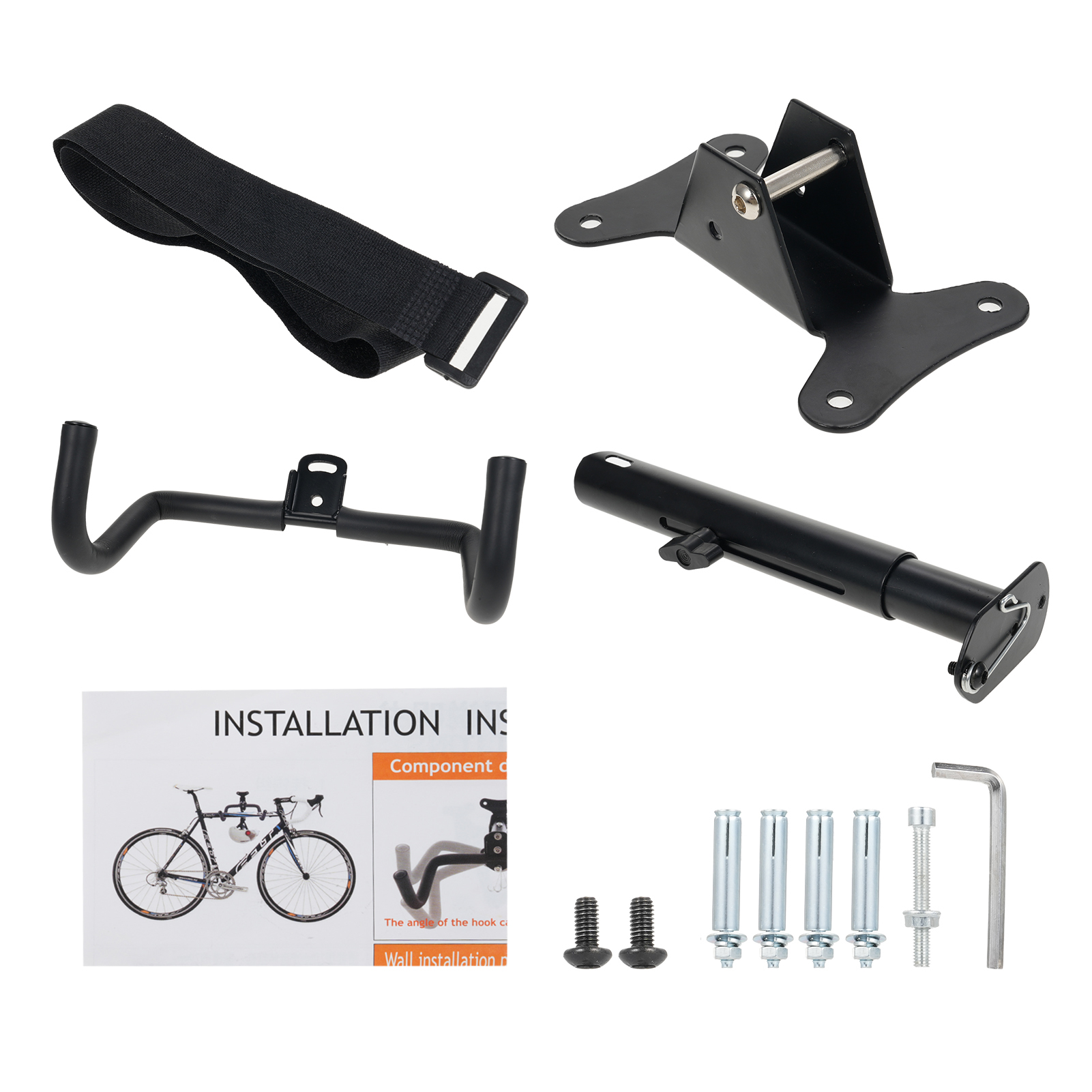 Verstellbarer, Wandmontierter Fahrradständer Aus Aluminiumlegierung, Maximale Tragkraft Des Hakens 25 Kg, Klappbar Nach Oben Und Unten, Links Und Rechts, Lang Und Kurz, Ausziehbare Garage.