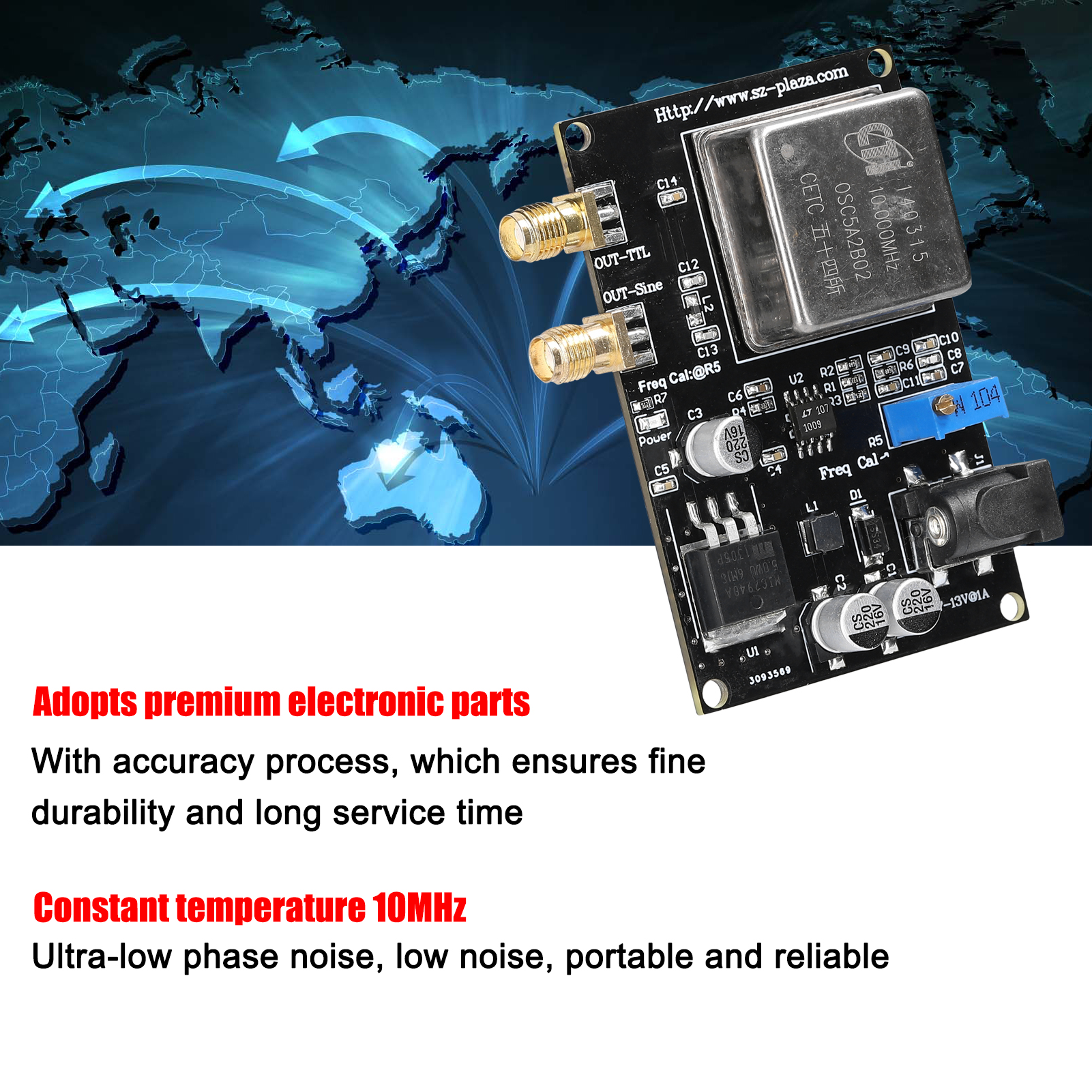 10-mhz-frequenzreferenzmodulquelle, Geringes Phasenrauschen Für Den Soundsystemdecoder.