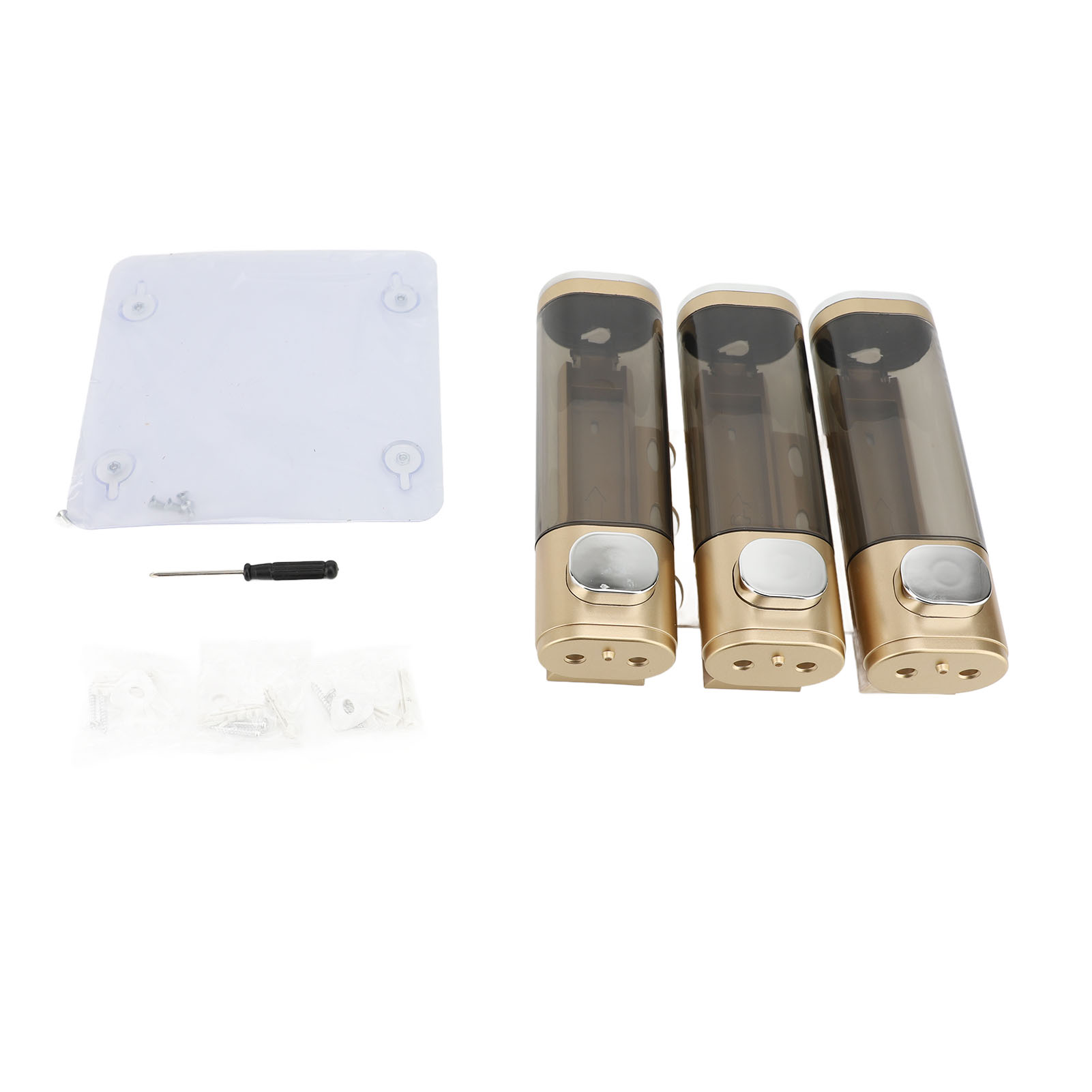 3-in-1 Seifenspender 300 Ml – Gold, Wandmontage Für Badezimmer/dusche