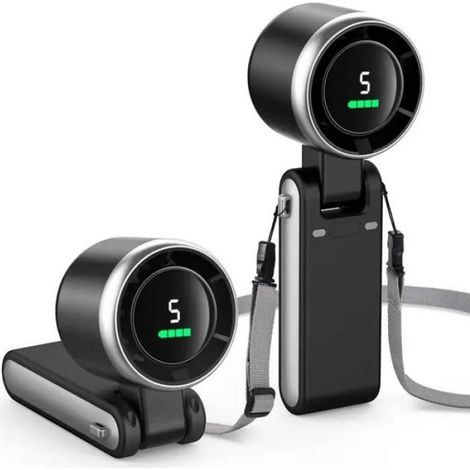 Tragbarer Ventilator – Weltweit – Mini-ventilator – 1200 Mah – 5 Geschwindigkeitsstufen – 180° Faltbar – Lan