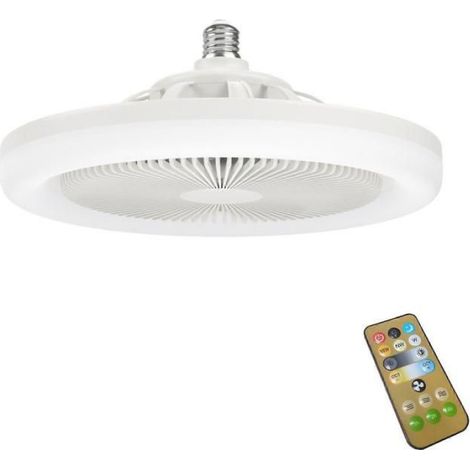 Deckenventilator Mit Fernbedienung, 25 Cm (10 Zoll) Dimmbar, 3 Lichtfarben, Glühbirne