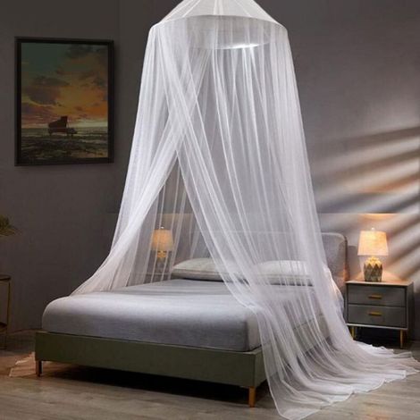 Moskitonetz Fürs Bett – Weiches Und Leichtes Polyester – Feinmaschiges Netzgewebe Mit 300 Löchern Pro Quadratzoll