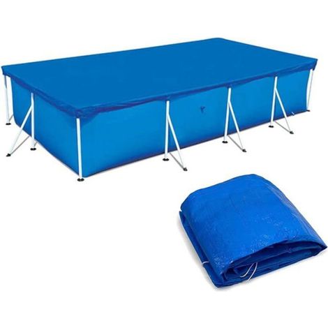 Poolabdeckung, 300 X 201 Cm, Rechteckige Poolabdeckung, Strapazierfähige, Staubdichte, Mehrfarbige Abdeckung
