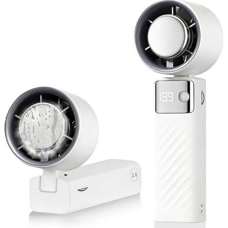 2 Mini-ventilatoren, 5000 Mah – 199 Turbostufen, 16 Stunden Akkulaufzeit, Usb-c – Ideal Für Reisen Und Büro