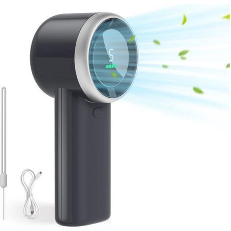 Turbo-handventilator – 13.500 U/min Und Schnelle Kühlung – Usb-aufladung In 2 Stunden – 5 Geschwindigkeitsstufen Mit Hd-display