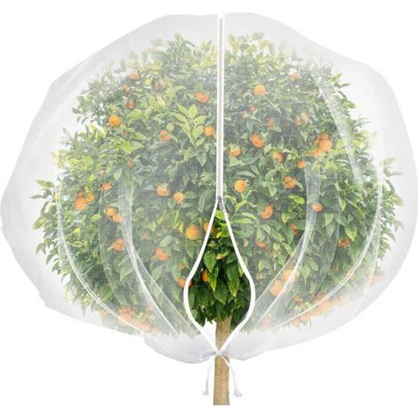 Insekten- Und Vogelschutznetz Mit Reißverschluss Und Kordelzug, Für Gemüse, Obst, Blumen Und Sträucher, 3 X 3 M