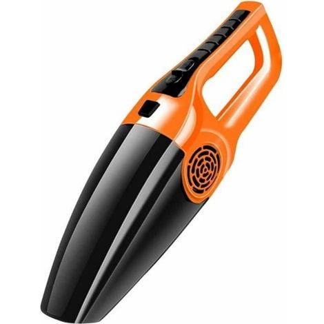 Autostaubsauger, 12 V Gleichstrom, 120 W, 3600 U/min, Zyklon-nass-/trockensauger, Tragbar, Orange