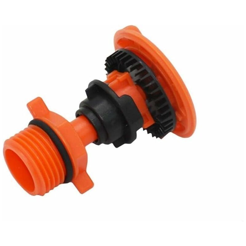 1 Stück 1/2" 3/4" Gartenrasen-rotationsregner, 360 Grad Drehbare Wasserdüse, Gartenbewässerung, Zubehör Für Den Außenbereich (farbe: Orange)