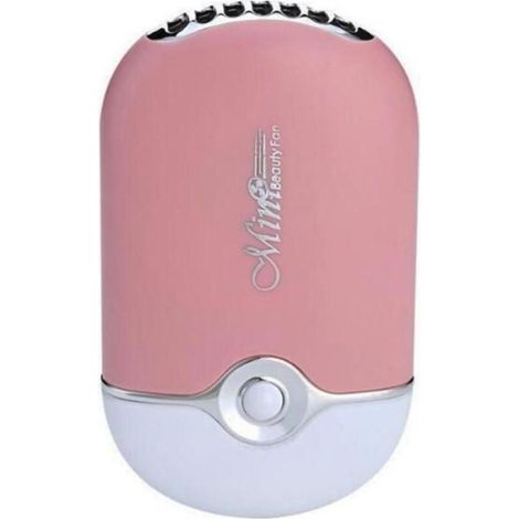 Pinkfarbener Tragbarer Mini-ventilator Mit Akku, Geeignet Für Den Innen- Und Außenbereich.