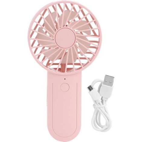 Tragbarer, Pinkfarbener Ventilator Mit Teleskophaken, Usb-anschluss, Für Schlafzimmer Und Reisen, Individuell Einstellbare Kühlung