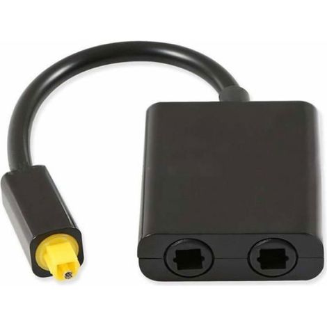 Glasfaser-splitter, Optischer Audiokabel-splitter, 1 Eingang, 2 Ausgänge, Digitaler Audioadapter Für Soundbar Und Fernseher – Schwarz