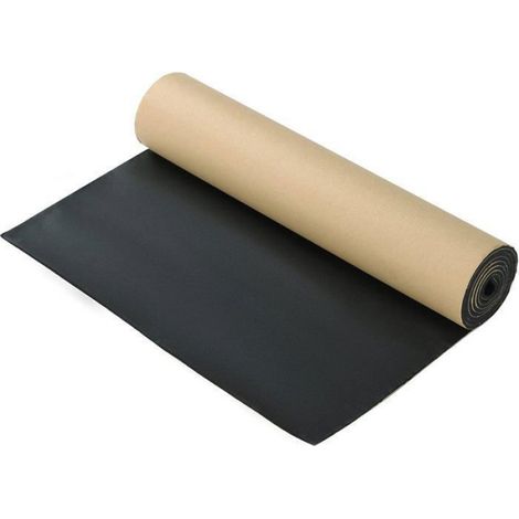 Selbstklebende Neoprenplatte 3 Mm X 51 Cm X 198 Cm – Schwammiger Schaumgummi Für Isolierung Und Abdichtung – Schwarz