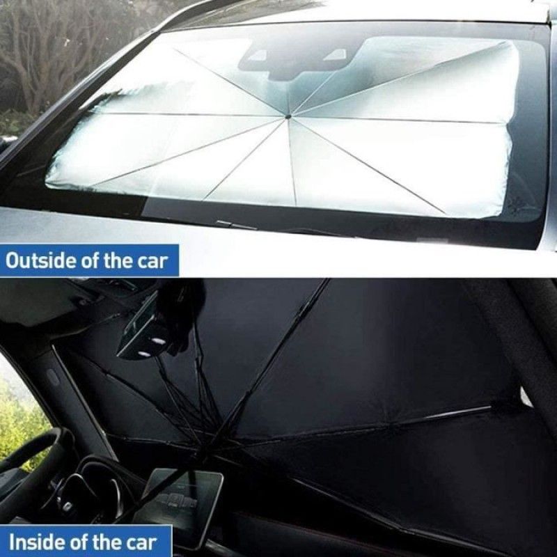 Auto-sonnenschutz 125x65cm Polyester Edelstahl Uv-schutz Aufbewahrungstasche Suv