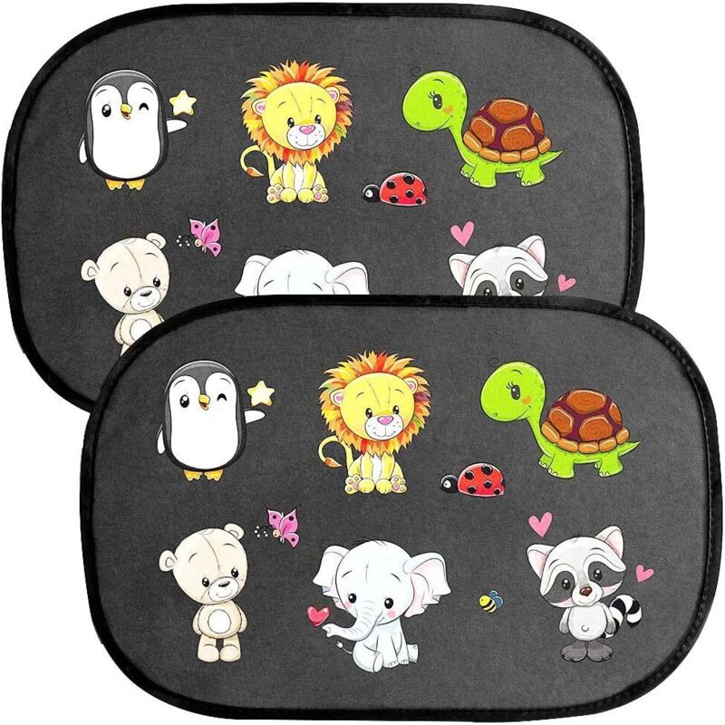 Sonnenschutz Fürs Auto (baby/kind) – Uv-schutz, Saugfußfrei Klebend, Einfache Montage, Sonnenschutz Für Babys, Sonnenschutz Fürs Auto – 2 Stück