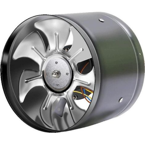 Abluftventilator Mit Abluftkanal. Mini-dunstabzugshaube Aus Metall. Zwischengeschossventilator. 15 Cm – Schwarz