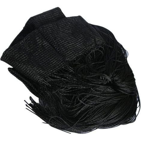 Dekorativer Fransenvorhang Mit Kordel, 100 Cm X 200 Cm, Türvorhang, Raumteiler, Moskitonetz, Schwarz