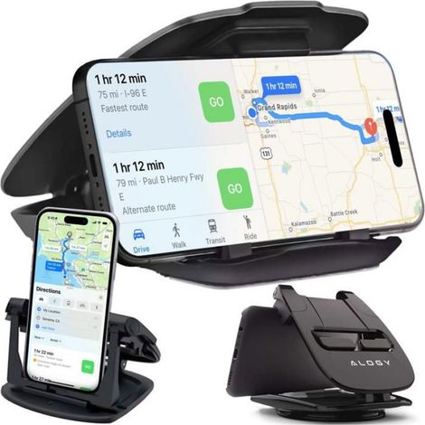 Kfz-handyhalterung – 360°-drehung – Kompatibel Mit Smartphones Von 3,5 Bis 6,5 Zoll – Schwarz