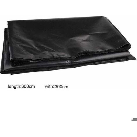 Hdpe-teichfolie – 3 X 3 M – Schwarz – Glatte Oberfläche – Flexibel – Zugfestigkeit