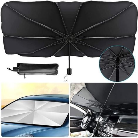 Sonnenschutz Für Autos – 145 X 79 Cm – Uv-schutz – Hitzebeständig – Schwarz