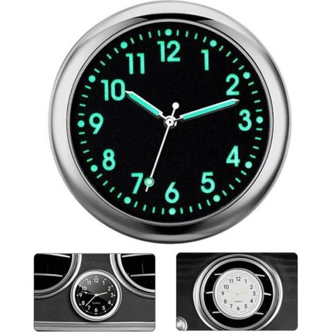 Uhr – Universal – Quarzuhr – Leuchtend – Dekorativ – Schwarzes Metall