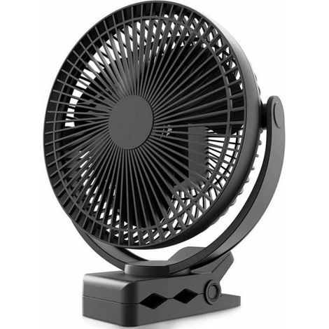 Clip-ventilator – 20 Cm – 10000 Mah – 4 Geschwindigkeitsstufen – Schwarz