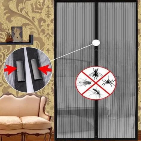 Moskitonetz – Noname – Magnetischer Türvorhang – 120 X 220 Cm – Mückenschutz – Schwarz