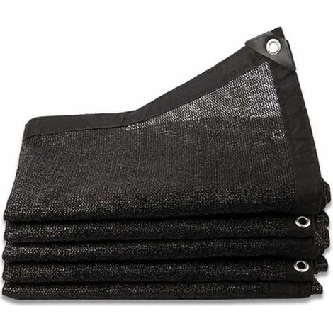 Schattiernetz – 3 X 4 M – 80 % Verstärkt – Uv-beständig – Schwarz