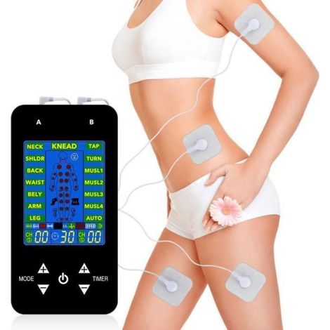 Massagegerät – Tens – 15 Massageprogramme – Schwarz – Elektrostimulation