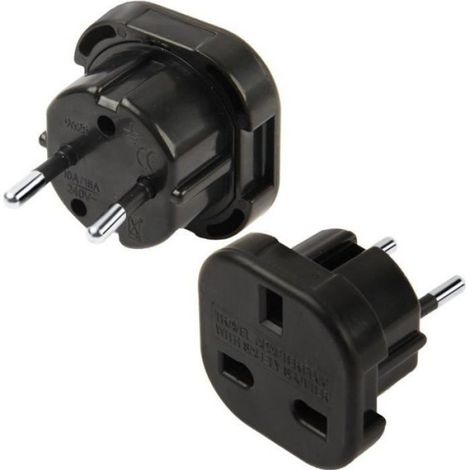 Netzsteckeradapter – Uk Auf Eu – Schwarz