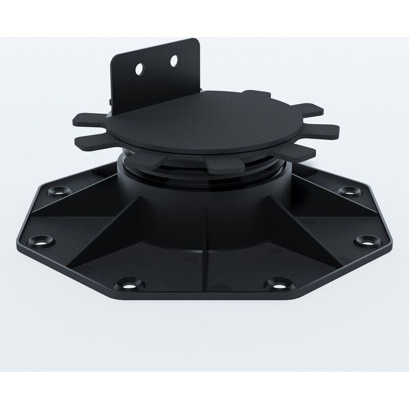 Verstellbarer Sockel Von 30 Bis 60 Mm Für Holz- Und Wpc-terrassendielen – Farbe: Schwarz