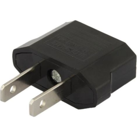 Schwarzer Netzsteckeradapter – Europa (eu) Auf Usa
