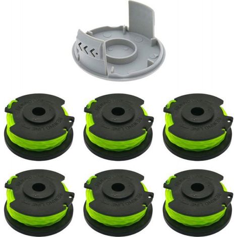 Ryobi Rac143 36v Freischneider-zapfspule, Kompatibel Mit Rlt36b33 & Ry36lt33a-0, 6 Spulen + 1 Kappe